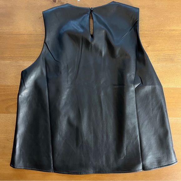 BNWT Faux Leather Top - Picture 2 of 7